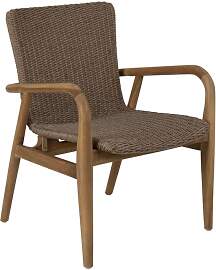 Gartenstuhl Lilja aus Teakholz und Kunst-Rattan,
