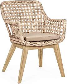 Gartenstuhl Madison Viro aus Teak und Kunstfaser,