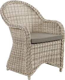 Gartenstuhl Paulina mit Kissen aus Kunst-Rattan,