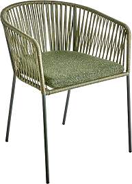 Gartenstuhl Piatto mit Armlehne aus Metall und