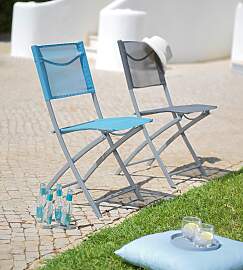 Gartenstuhl Rüdiger Grau aus Stahl