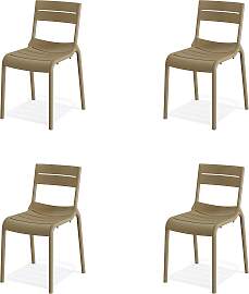 Gartenstuhl-Set Calor 4er-Set ca. 49x82x55 cm
