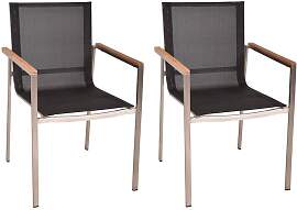 Gartenstuhl-Set Teak 2er-Set