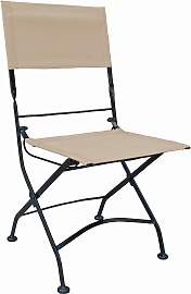 Gartenstuhl-Set Triest 2er-Set Schwarz/Beige