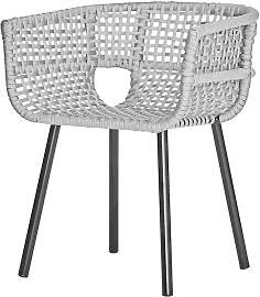 Gartenstuhl Suka aus Aluminium, modern gepolstert, 