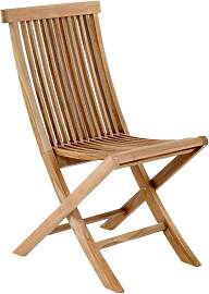 Gartenstuhl Turin aus Teakholz, klassisch, ohne