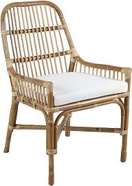 Gartenstuhl Vallda mit Kissen aus Rattan, Boho