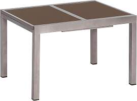 Gartentisch ausziehbar ca. 180x90 cm Alu/Glas