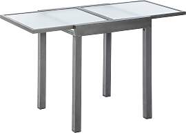Gartentisch ausziehbar Metall/Glas L: 65 - 130 cm