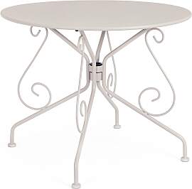 Gartentisch Etienne aus Metall, klassisch rund,