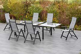Gartentisch Semi Grau ausziehbar