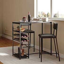 Garvee Bartisch Set 3-Teilig, Esstisch mit 2