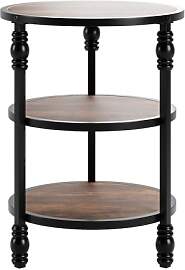 Garvee Beistelltisch Rund 3 Ebenen, Couchtisch