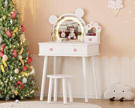 Garvee Kinder-Make-Up-Tisch Set Mit Bärenspiegel