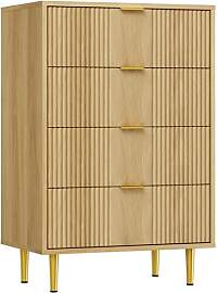 Garvee Kommode Mit 4 Schubladen, Komodenschrank,