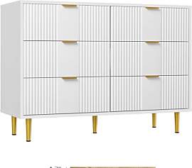 Garvee Kommode Mit 6 Schubladen, Komodenschrank,