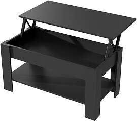 Garvishk Garvis Couchtisch mit Lift-Top – Weiß