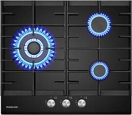GASLAND GH603BF Glas Gaskochfeld mit Wok Brenner 3 
