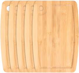 GBACHOOSE 5er Set Schneidebrett Holz 28x18x1CM,