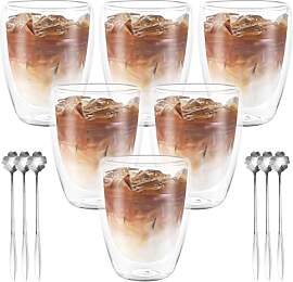 GBACHOOSE 6er Set Latte Macchiato Gläser 350 ml,