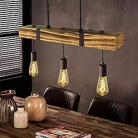 GBLY Pendelleuchte Esstisch aus Holz Vintage