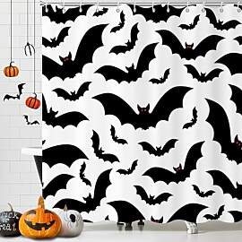 GCIREC Duschvorhang, 180x180cm, Halloween Thema