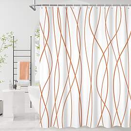 GCIREC Duschvorhang, 180x180cm, Orange Moderner