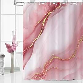 GCIREC Duschvorhang, 180x180cm, Rosa Farbverlauf