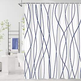 GCIREC Duschvorhang, 180x200cm, Blau Moderner