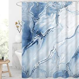 GCIREC Duschvorhang, 180x200cm, Blau Textur Tinte