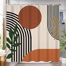 GCIREC Duschvorhang, 180x200cm, Braun Beige Boho