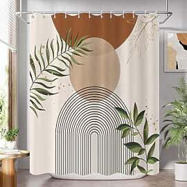 GCIREC Duschvorhang, 180x200cm, Braun Khaki Beige
