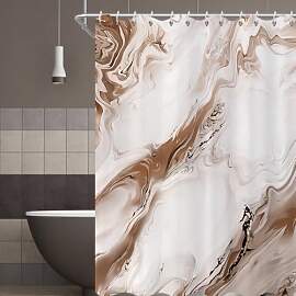 GCIREC Duschvorhang, 180x200cm, Braun Moderne