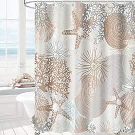 GCIREC Duschvorhang, 180x200cm, Braun Sommer