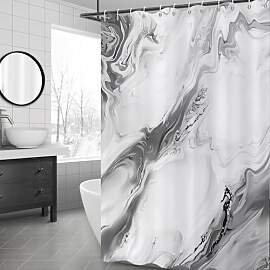 GCIREC Duschvorhang, 180x200cm, Grau Moderne