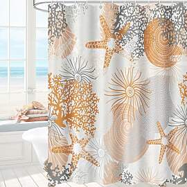 GCIREC Duschvorhang, 180x200cm, Orange Sommer