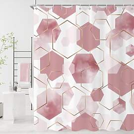 GCIREC Duschvorhang, 180x200cm, Rosa Moderne