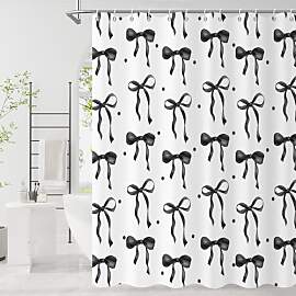 GCIREC Duschvorhang, 180x200cm, Schwarz Süße