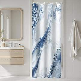 GCIREC Duschvorhang, 90x180cm, Blau Moderne