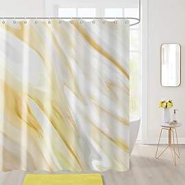 GCIREC Gelber Marmor Stall Duschvorhang,
