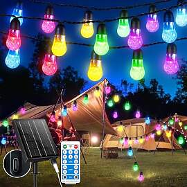 GCMacau Solar Lichterkette Aussen, 18M 50 LED