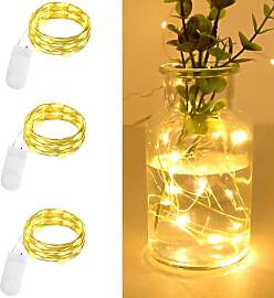 Gcstnn Micro LED Lichterkette, 3 Stück 20LED