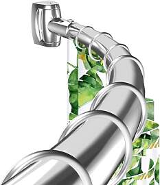 Gebogene Duschvorhangstange, 89-193cm Verstellbare 