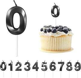 Geburtstag Nummer Kerzen, Schwarze 3D