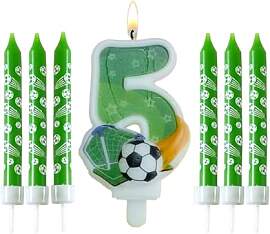 Geburtstag Zahl Kerzen 5, Fußball Geburtstag