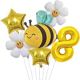 Geburtstagsdeko 8 Jahr Mädchen mit Biene