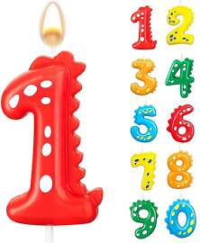 Geburtstagskerze 1, Dinosaurier Geburtstagskerze,