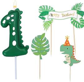 Geburtstagskerzen Zahlen 1, Dinosaurie Kerze 1