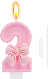 Geburtstagskerzen Zahlen 2, Kerze 2 Geburtstag