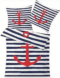 GEDAEUBA Maritim Anker Bettwäsche 135x200 - Blau